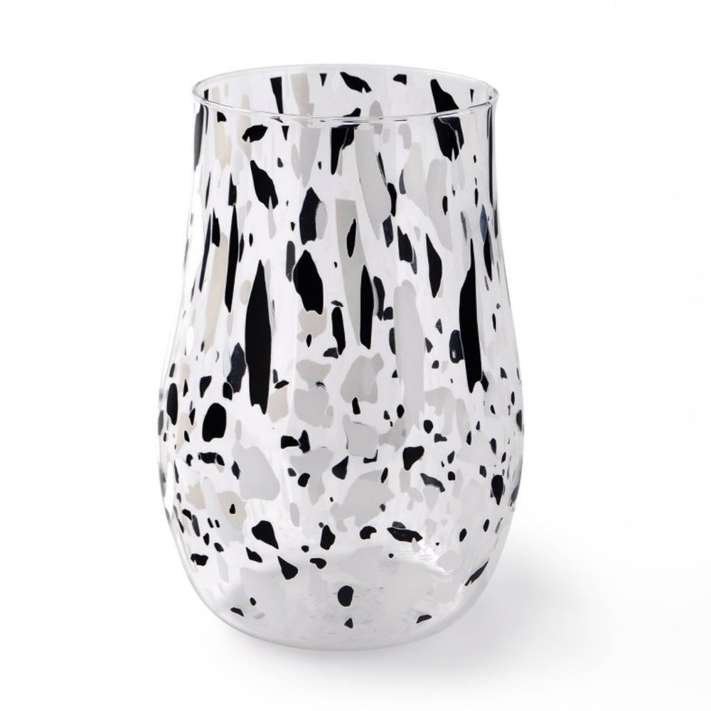 Target Bullseye Playground Black And White Glass Vase Shabby Chic NEW